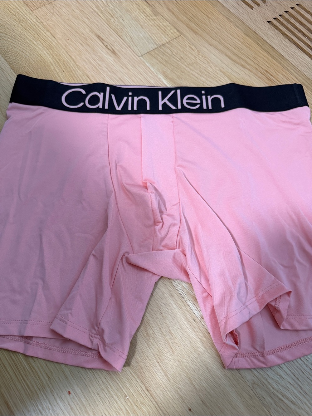 Calvin Klein Pink Stretch Boxer Briefs with Black Logo Waistband